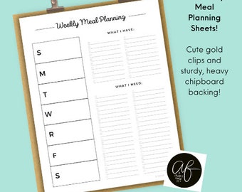 Weekly Meal Planner Pad, 52 Sheets