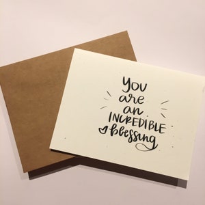 You are an incredible blessing Gratitude Note Card image 4
