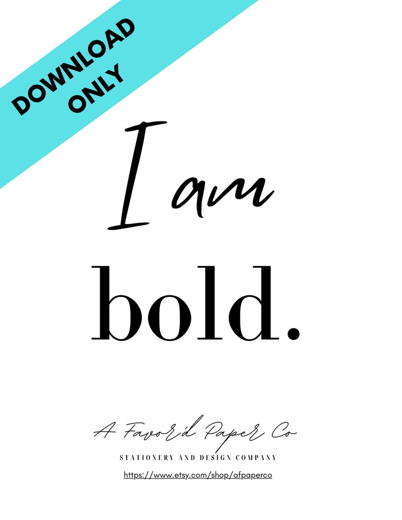 Motivational, I am statement, positive affirmation posters Classic SET image 3