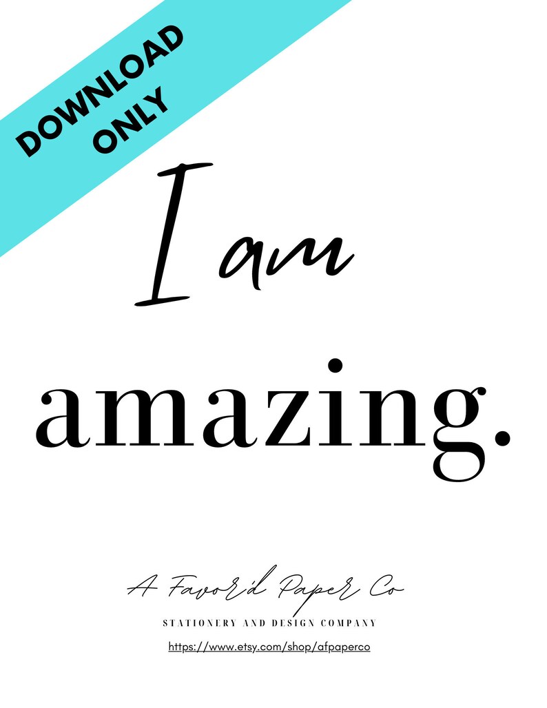 Motivational, I am statement, positive affirmation posters Classic SET image 1