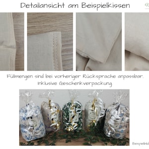 Dinkel Wärmekissen in unterschiedlichen Größen mit Eucalyptus / Baumwollmotiv in grün Bild 9