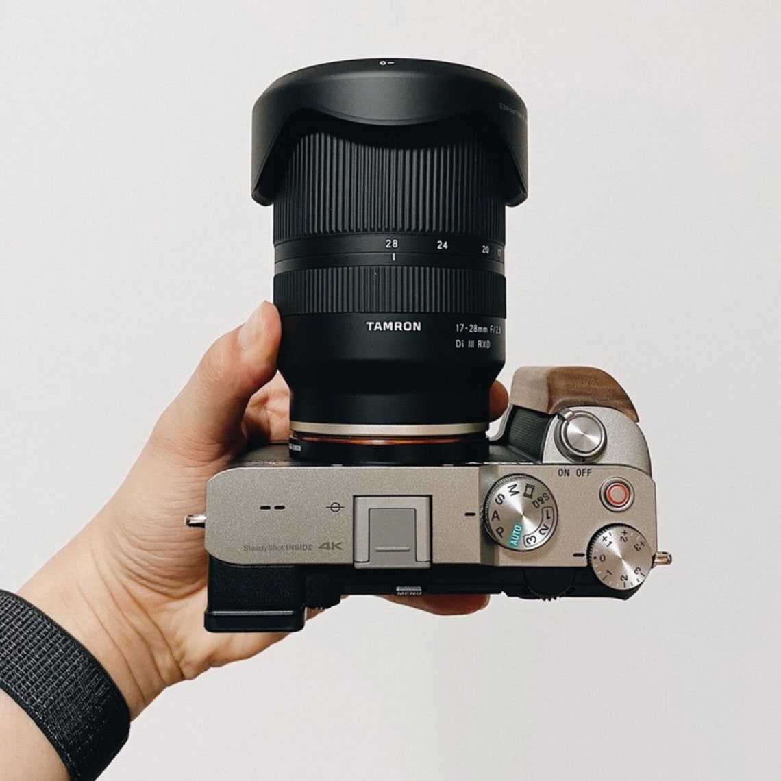 Sony A7C Hand Grip With Tripod Mount Wooden Camera Hand Grip Etsy