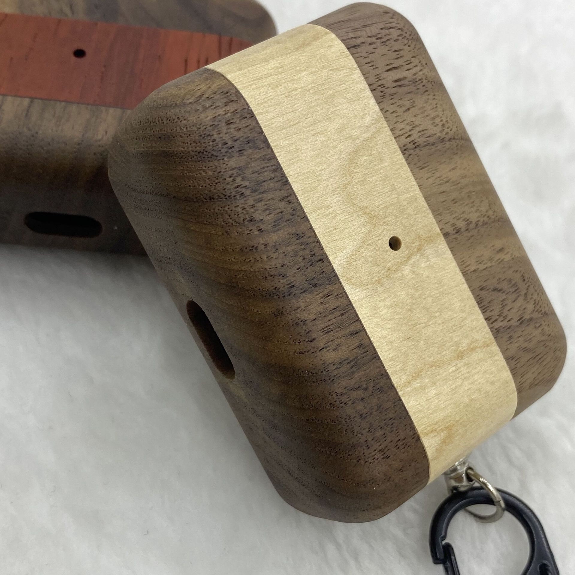 Wooden Airpod Pro Case with Keychain Wood Black Walnut and Etsy
