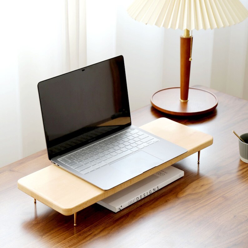 Monitor Stand for Imac Solid Wood Monitor Stand Monitor Etsy