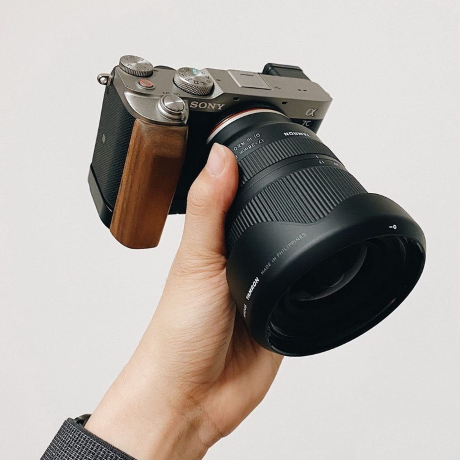 Sony A7C Hand Grip With Tripod Mount Wooden Camera Hand Grip Etsy