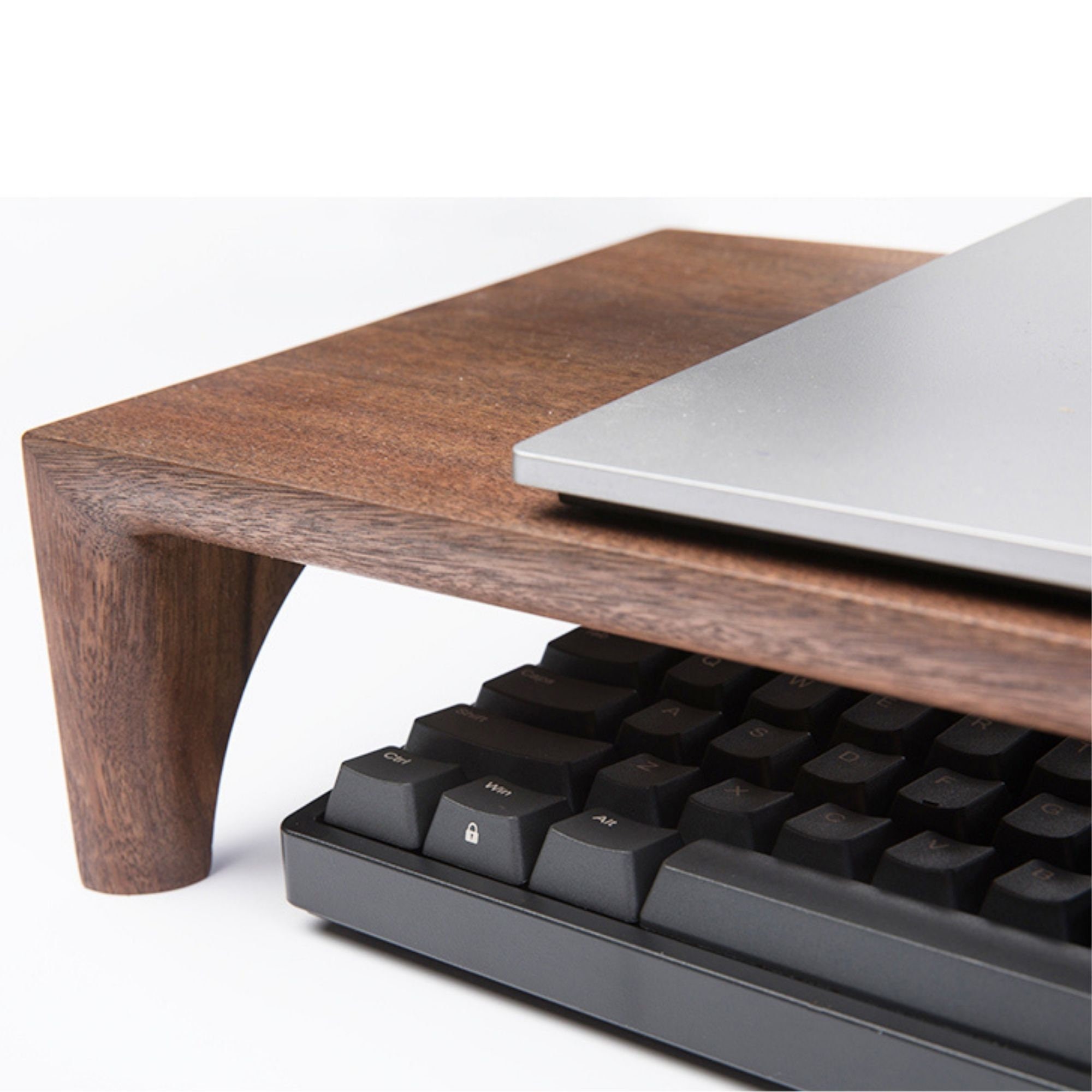 Walnut monitor stand for iMac wooden laptop stand elevated Etsy