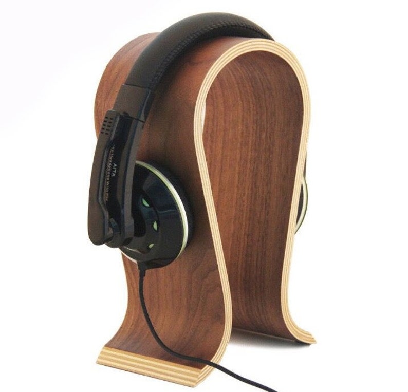 Headphones hanger Wood Headset Holder Makes Great Gift for Etsy