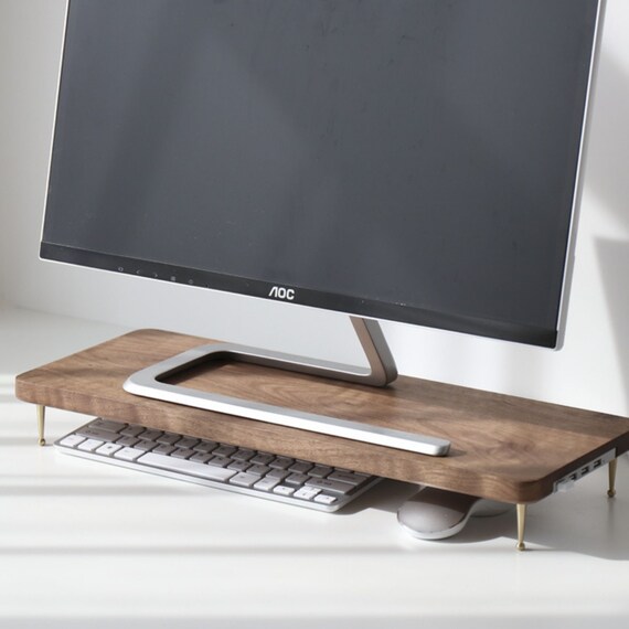 Computer Monitor Stand with 3 USB Ports,PC Laptop Stand Riser Shelf with Storage Computer Monitor Stand with 3 USB Ports,PC Laptop Stand Riser Shelf with Storage