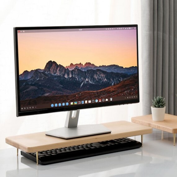 Monitor Stand for Imac Solid Wood Monitor Stand Monitor Etsy