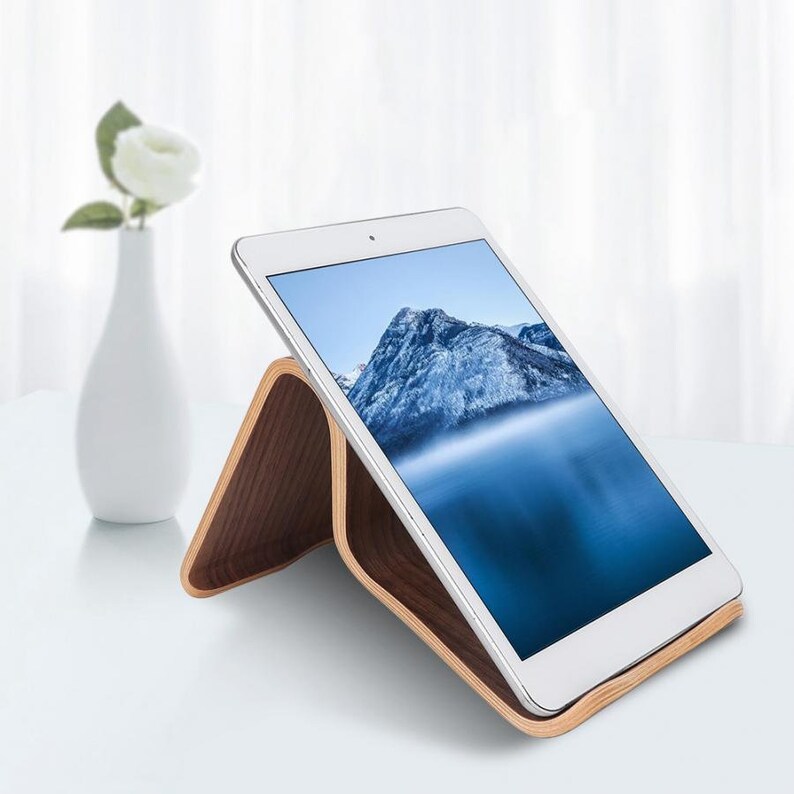 Wooden Tablet Stand Holder for Desk Kitchen or Music Fits Etsy
