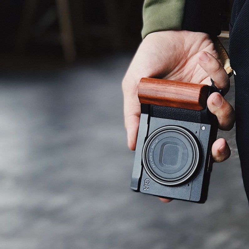 Ricoh GR3 Wooden Hand Grip With Tripod Mount Camera Hand Etsy