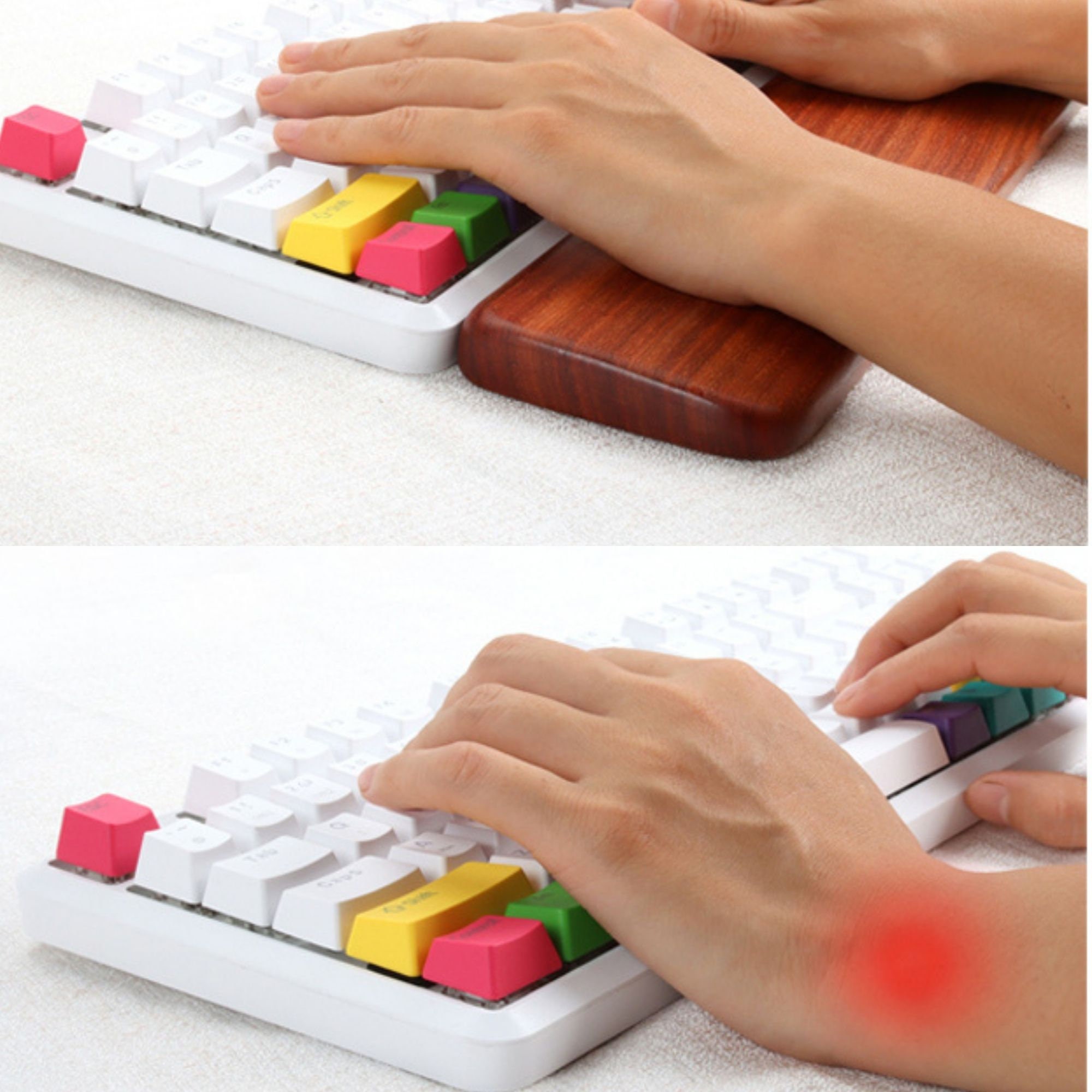 Keyboard wrist rest wood wrist rest wrist support raised Etsy