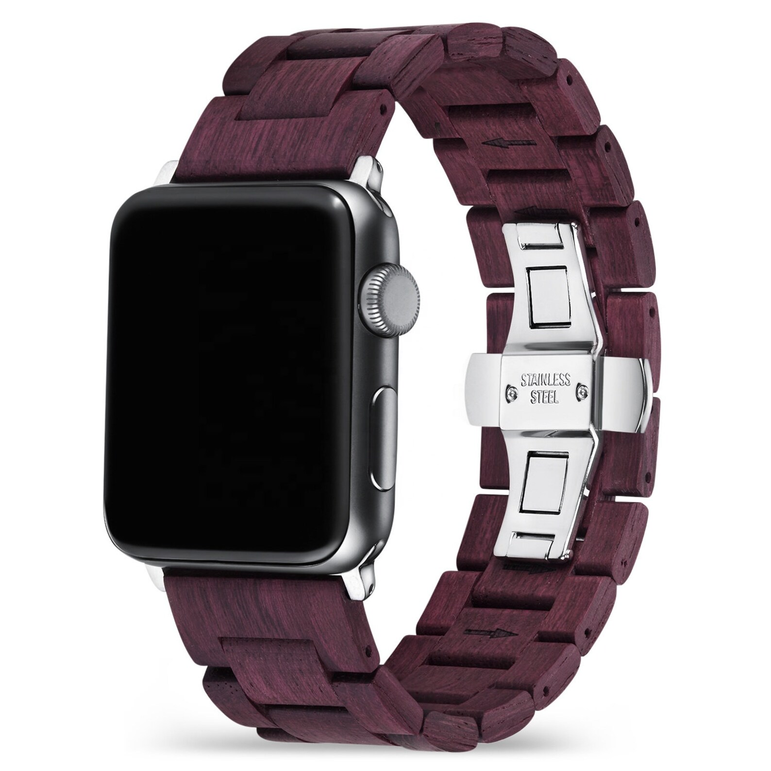 Purple Apple Watch Band Unisex Wooden Strap for Apple Watch Etsy
