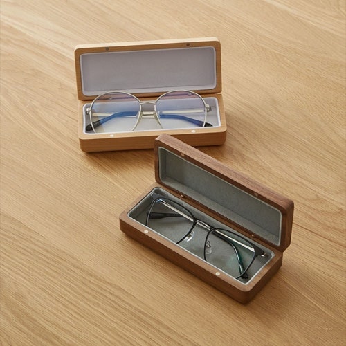 Wooden Glasses Case Classic Wood Box Eyeglasses Case Retro Etsy