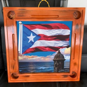 Handcrafted Custom White Pine Domino Table Somos Puerto Rico