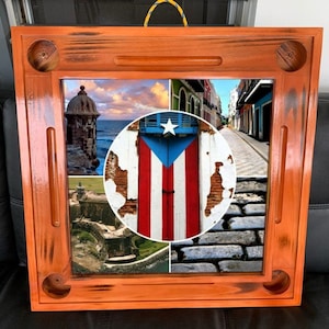 Handcrafted Custom White Pine Domino Table Somos Puerto Rico