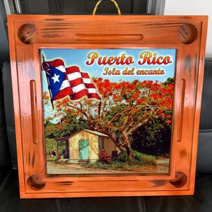 Handcrafted Custom White Pine Domino Table Somos Puerto Rico