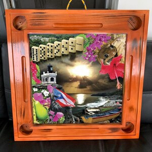 Handcrafted Custom White Pine Domino Table Somos Puerto Rico