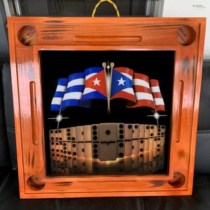 Handcrafted Custom White Pine Domino Table Somos Puerto Rico