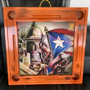 Handcrafted Custom White Pine Domino Table Somos Puerto Rico