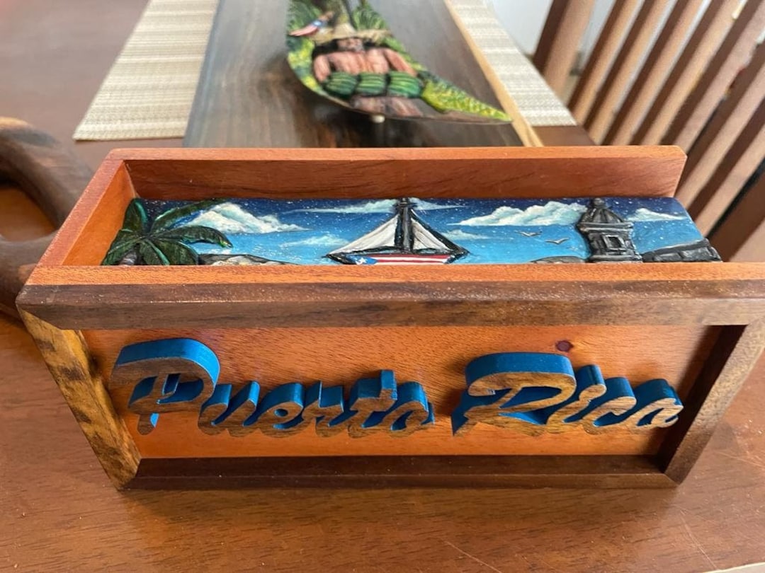 Handcrafted Verano En Puerto Rico Wooden Dominoes Set Puerto Rico Etsy