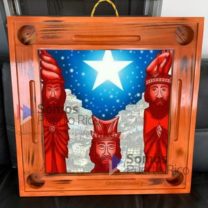 Handcrafted Custom White Pine Domino Table Somos Puerto Rico