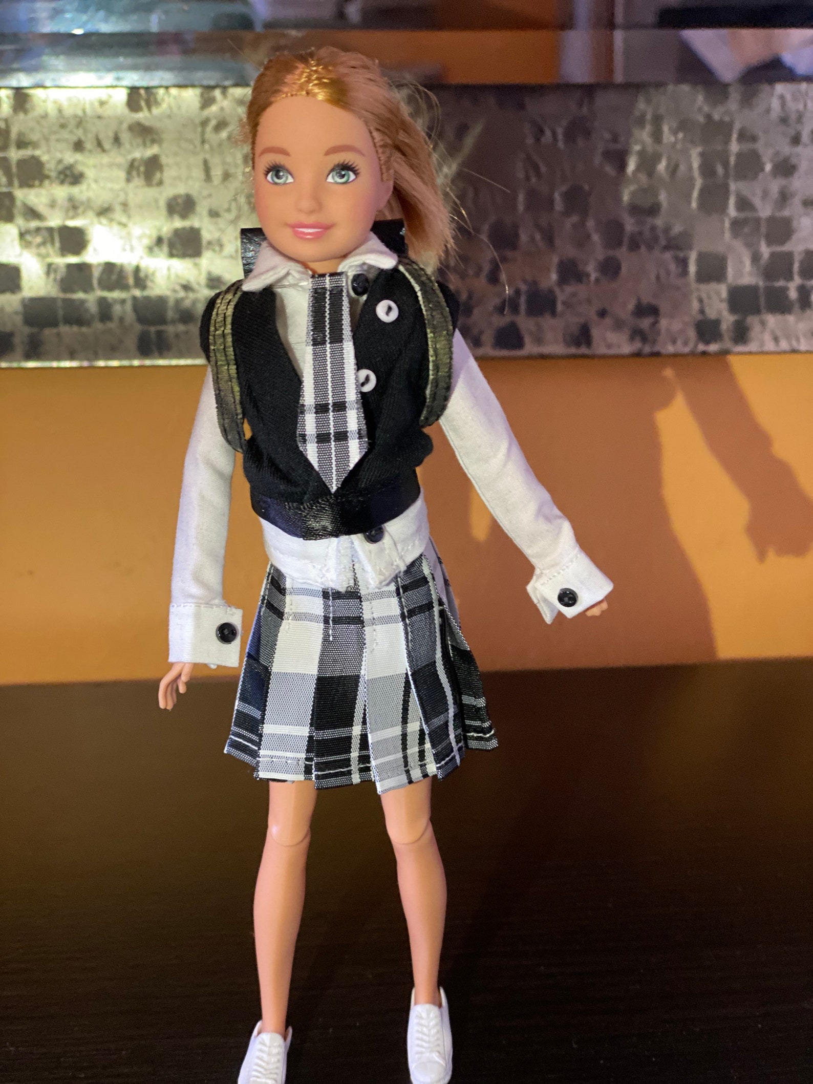 Barbie Plaid Skater Skirt Barbie Doll Clothes Barbie White Etsy
