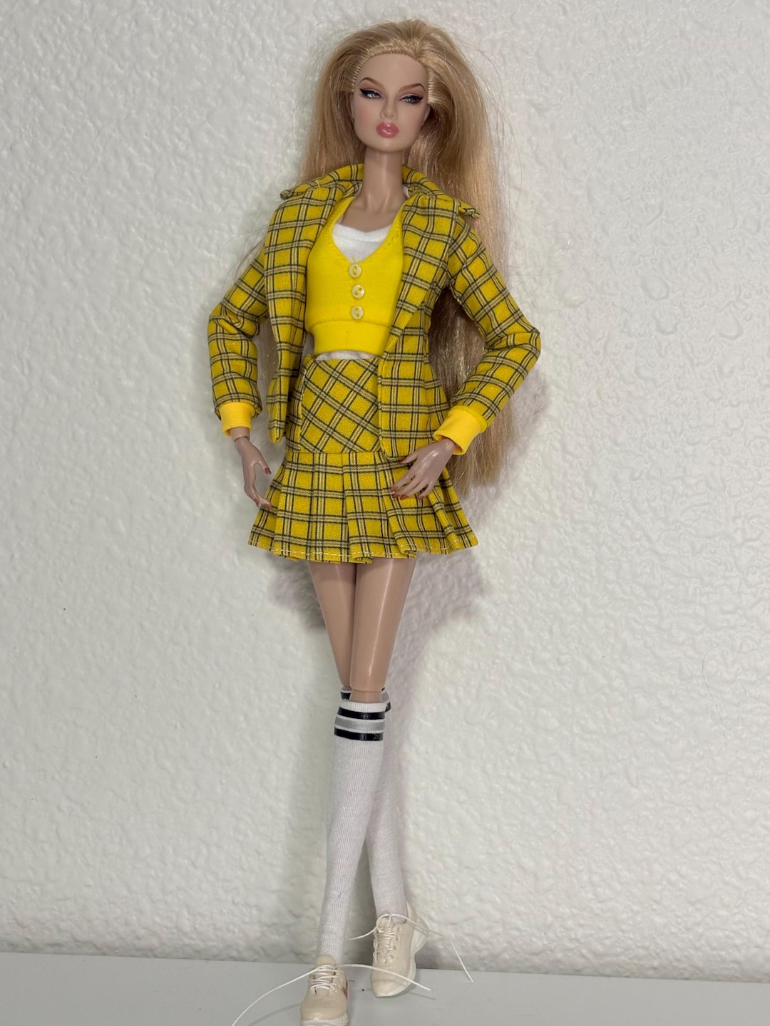 12” Inch Doll 'cher's' Yellow Plaid Outfit 'clueless' Inspired