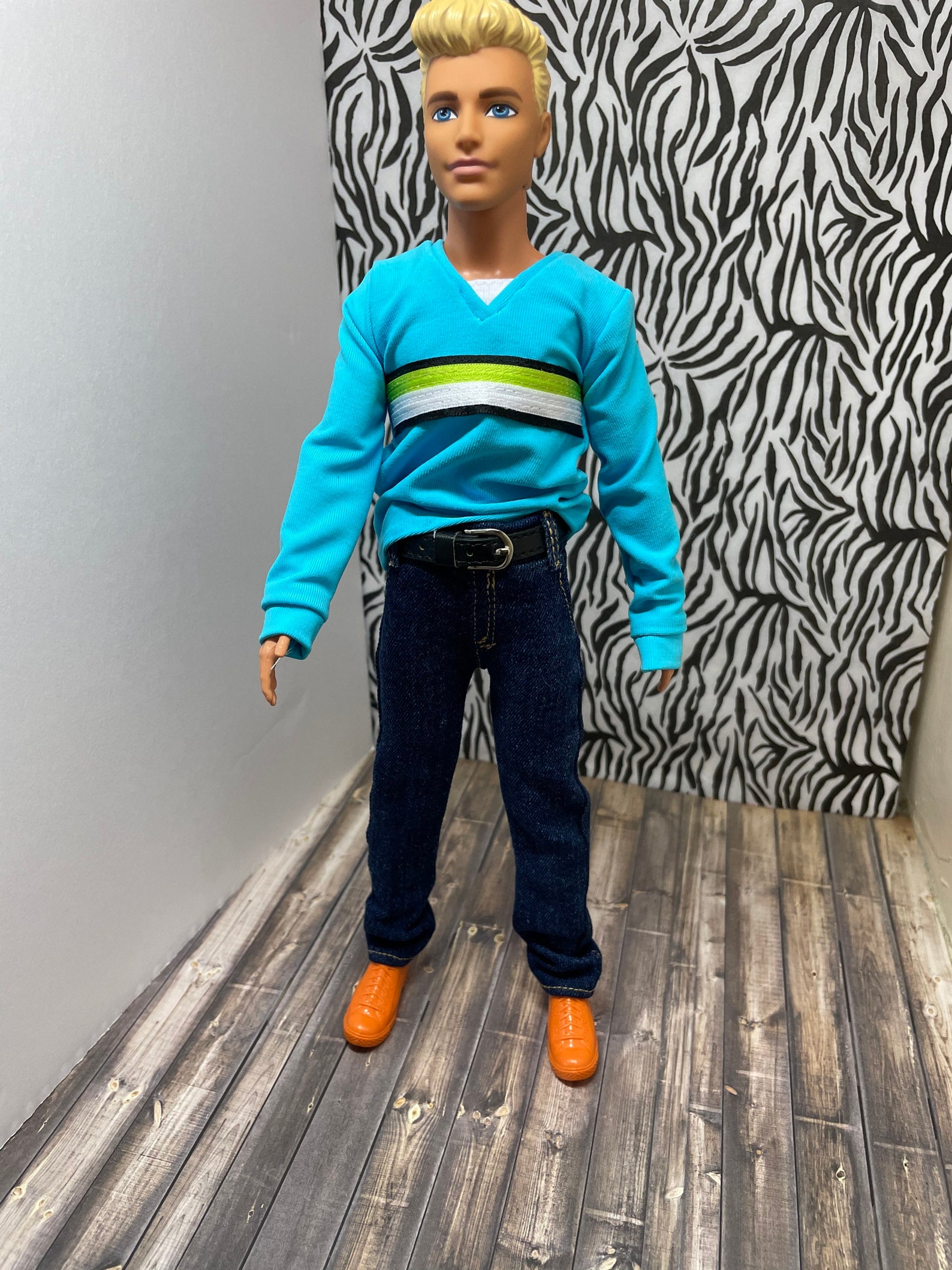 Ken Doll Pants Ken Doll Navy Denim Pants Ken Denim Jeans Etsy