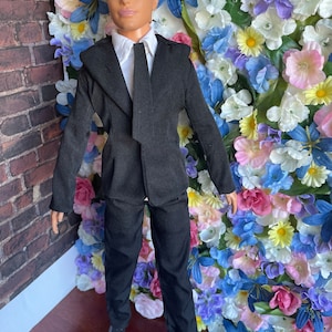OOAK 12” Inch Doll Formal Jacket | Doll White Dress Shirt  | Doll Suit Pants | Doll Clothes | 12”inch Male Doll Outfit | Male Doll Full Suit