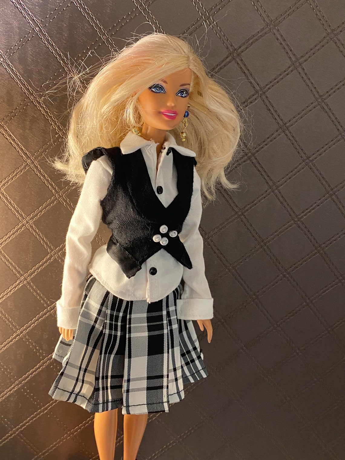 Barbie Plaid Skater Skirt Barbie Doll Clothes Barbie White | Etsy