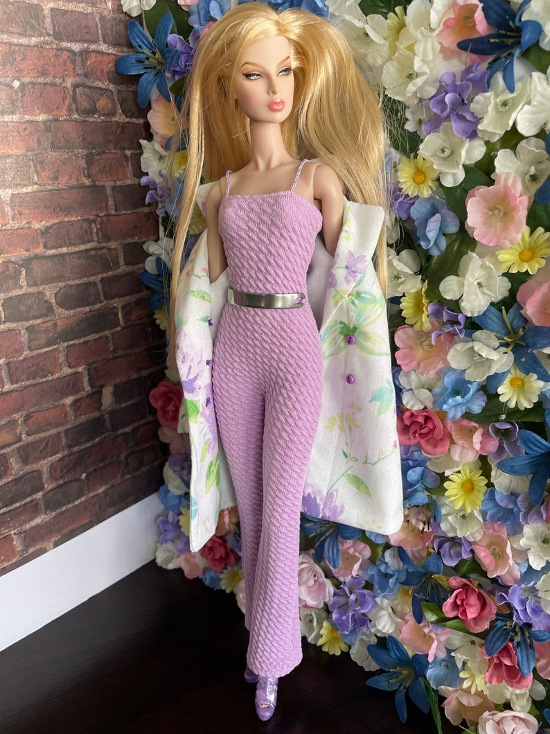 Bow High Neck Sleeveless Pleated Jumpsuit Lavender