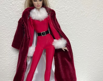 Celebrity inspired Jumpsuit | Mariah Carey’s All I Want for Christmas Red Jumpsuit for 12” inch dolls  and Fashion Royalty Clothes | 1 Only