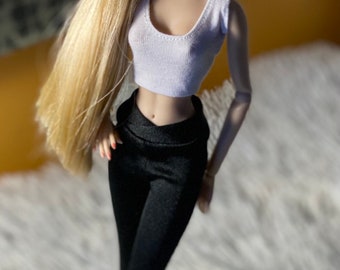 12” Inch Doll Crossover Leggings | Doll Lounge Wear| Doll Yoga Pants | Fashion Royalty Leggings | Fashion Royalty Clothes | Doll Pants
