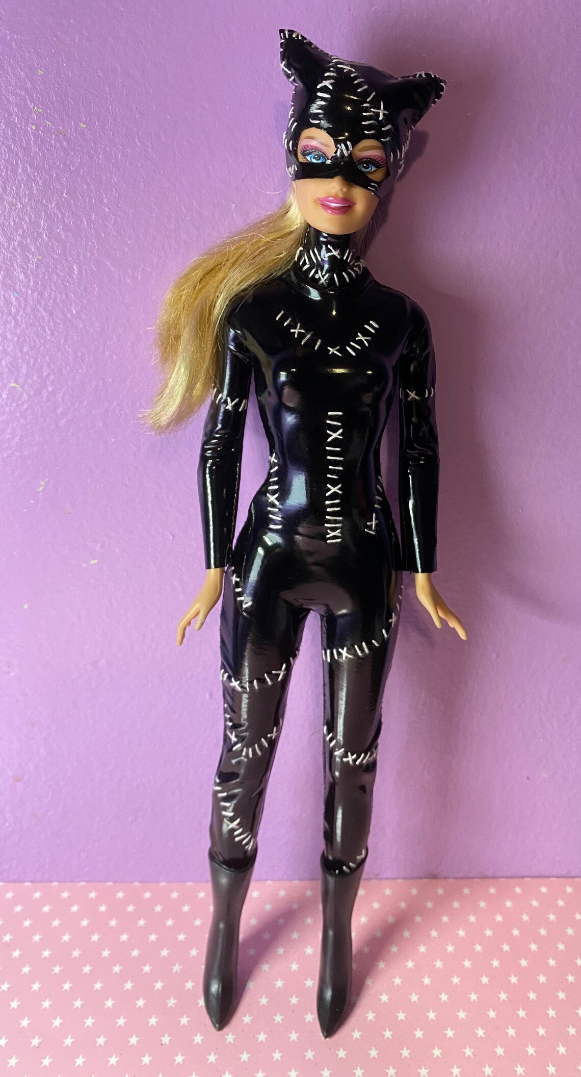 Catwoman Inspired Barbie Doll Costume Catwoman Barbie Doll | Etsy