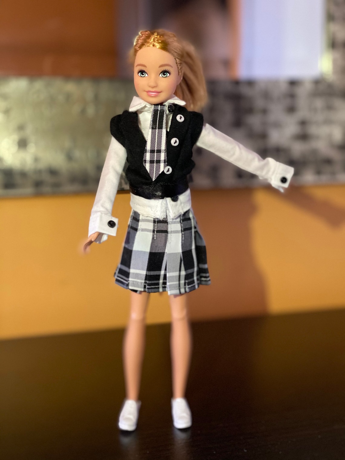 Barbie Plaid Skater Skirt Barbie Doll Clothes Barbie White | Etsy