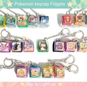 Pokemon Keycap Fidget Keychains