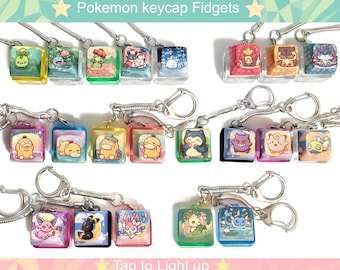 Pokemon Keycap Fidget Keychains