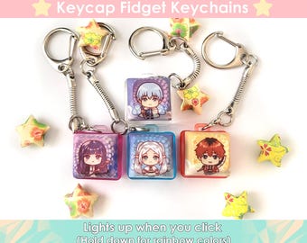 Elf's Journey Clicky Key Cap Keychains