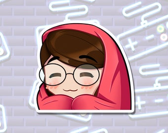 Comfy Christine Twitch Emote Vinyl Sticker