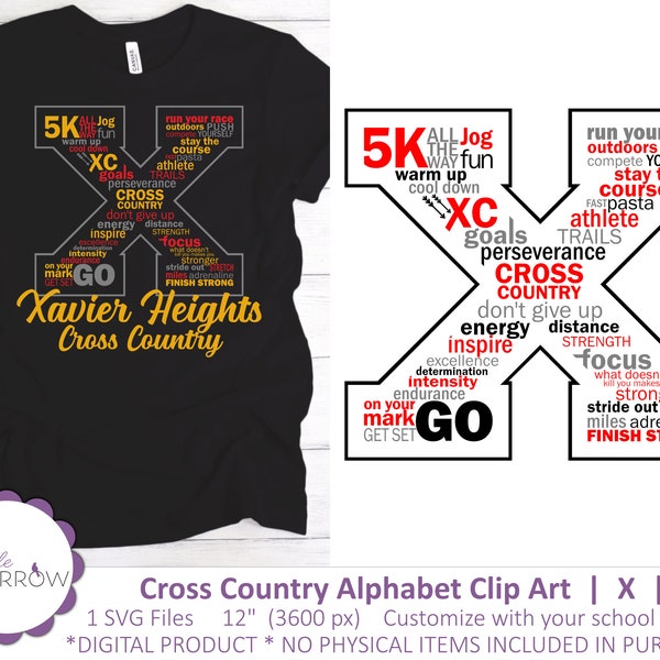 X Cross Country Svg Etsy