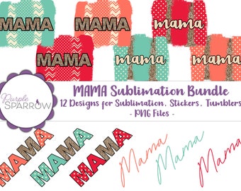 Mama Sublimation Bundle  |  PNG Files  |  Pregnancy Announcement  |  Mother's Day