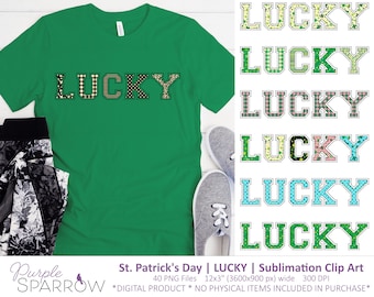 St. Patrick's Day LUCKY Sublimation Bundle  |  40 PNGs