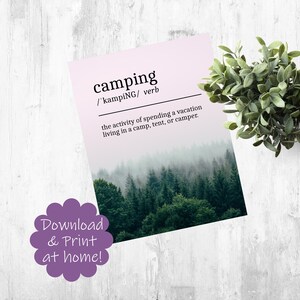 Camping | Definition druckbar