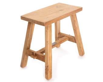 Tabouret Ganesja - petit - 37 x 20 x H 30 cm - bois de teck.