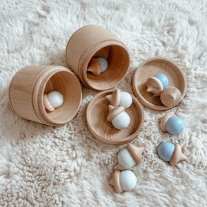Wooden Acorns Montessori Toy: Open Ended Play Set
