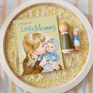 Little Mommy Book and Peg Doll Set: Montessori Pretend Play