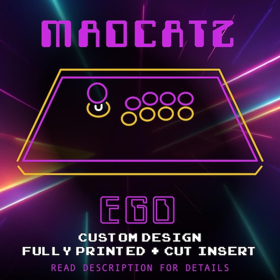 Madcatz Ego Custom Insert - Arcade Joystick - PRINTED & CUT INSERT
