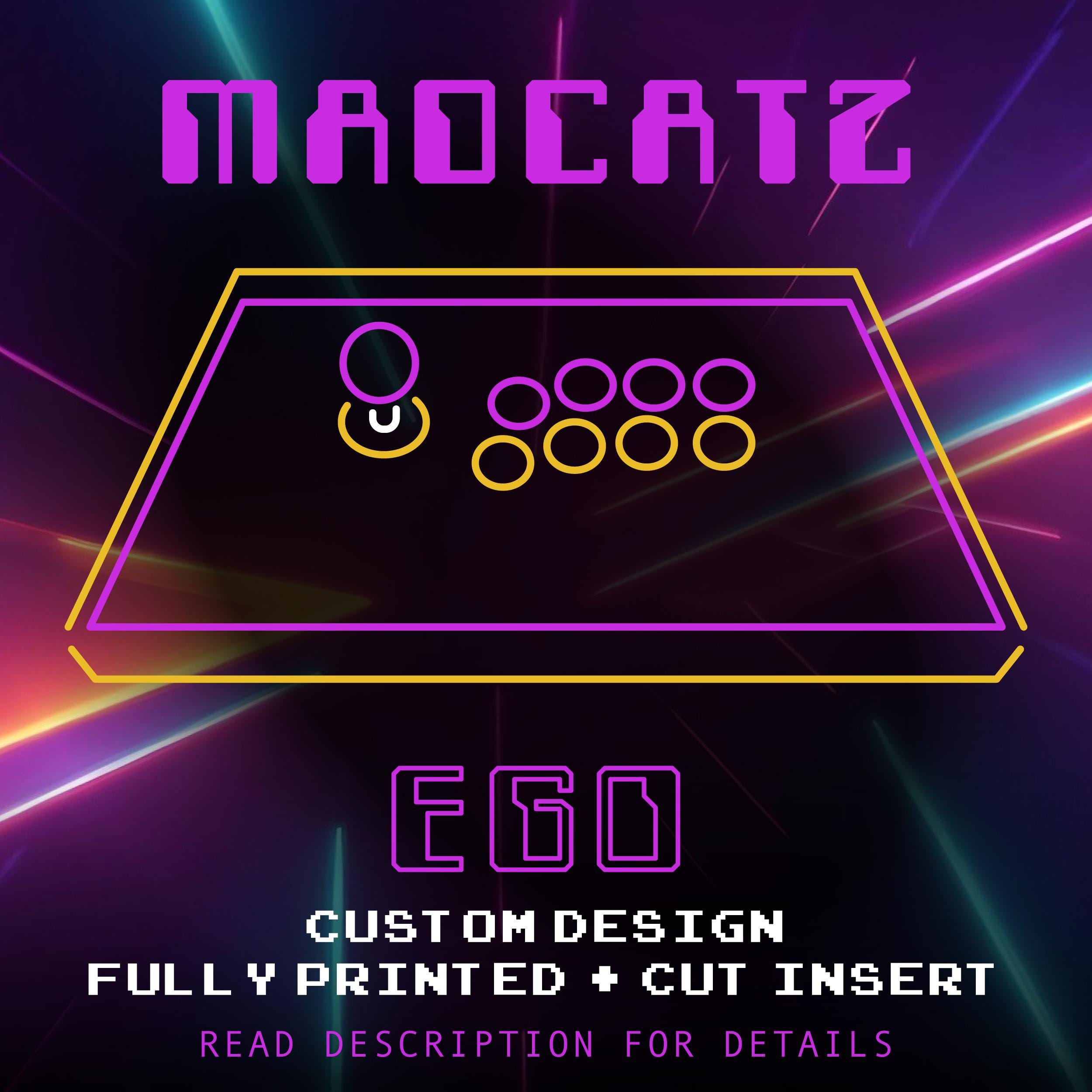 Madcatz Ego Custom Insert - Arcade Joystick - PRINTED & CUT INSERT