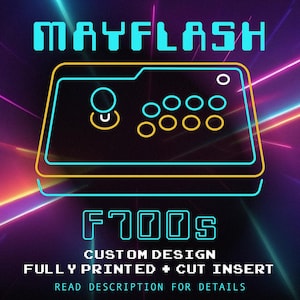 Mayflash F700s Custom Insert - Arcade Joystick - PRINTED & CUT INSERT, Art Print - Video Game Skin